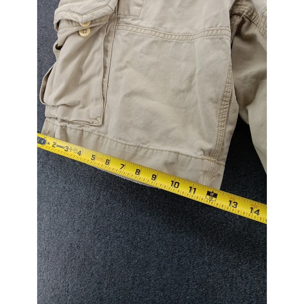 Polo Ralph Lauren blue label men's cargo‎ shorts size 33 tan Classic Pockets